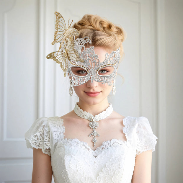 Princess Half Face Mask Butterfly Masquerade Performance Props Halloween Accessories