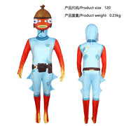 Fortnite Halloween Fish Stick Costume for Teen Boy Girl Jumpsuit Cloth Christmas Mask+Playsuit Pelele Bodysuit Boutique Kit 8
