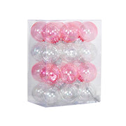 24pcs 6CM Christmas Ball Set Shatterproof Delicate Christmas Tree Decoration Pendant Transparent Waterproof Hanging Ornament