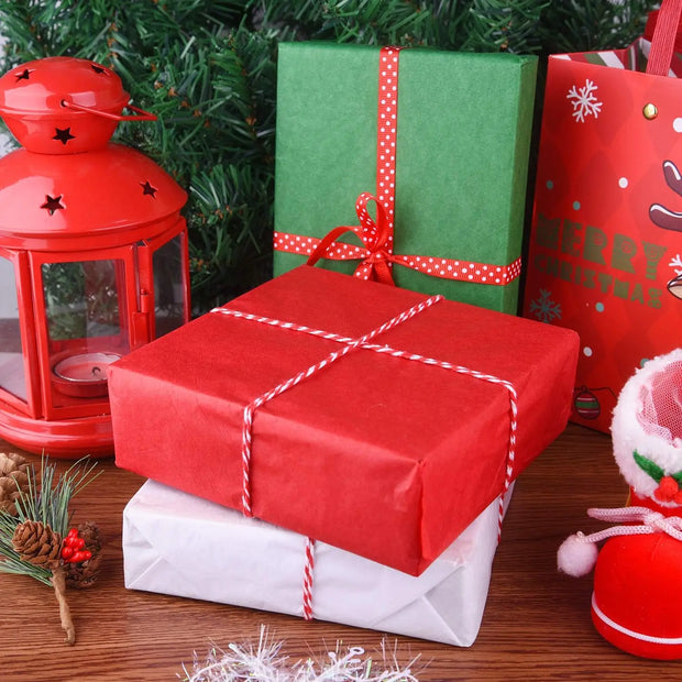 10sheets Christmas Tissue Paper Sheets 50*66cm Christmas Wrapping Paper for DIY and Craft Gift Bags Decorations