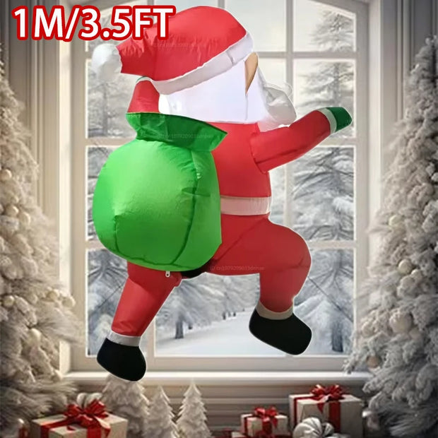Christmas Decor Inflatable Model Santa Snowman Built-in LED Lights Xmas Party Indoor Outdoor Party & Holiday DIY Decorations