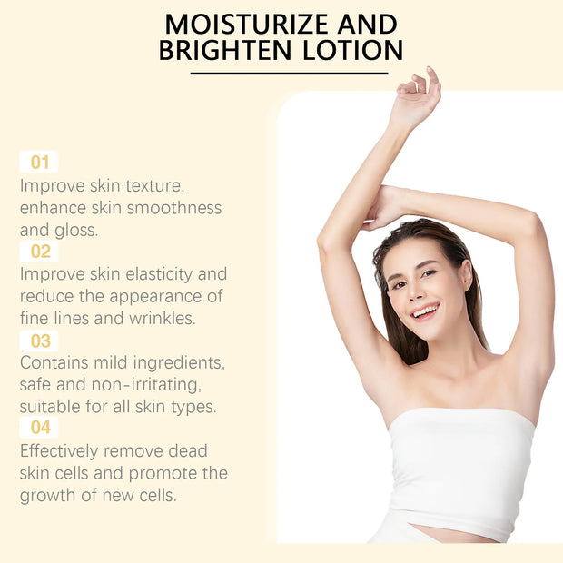 Vitamin C Lightening Body Lotion Deep Hydration Improve Rough Dullness Fade Melanin Turmeric Cream Brightening Skin Care Product