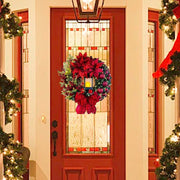 Christmas Wreath With Lamp Front Door Wall Decorations Christmas Door Wreath Wall Door Window Fireplace Staircase Wreath