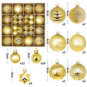 Christmas Tree Decoration 42PCS 6CM Balls Ornaments Set For Xmas Hanging Holiday Home Supplies Christmas Year Party Gifts New