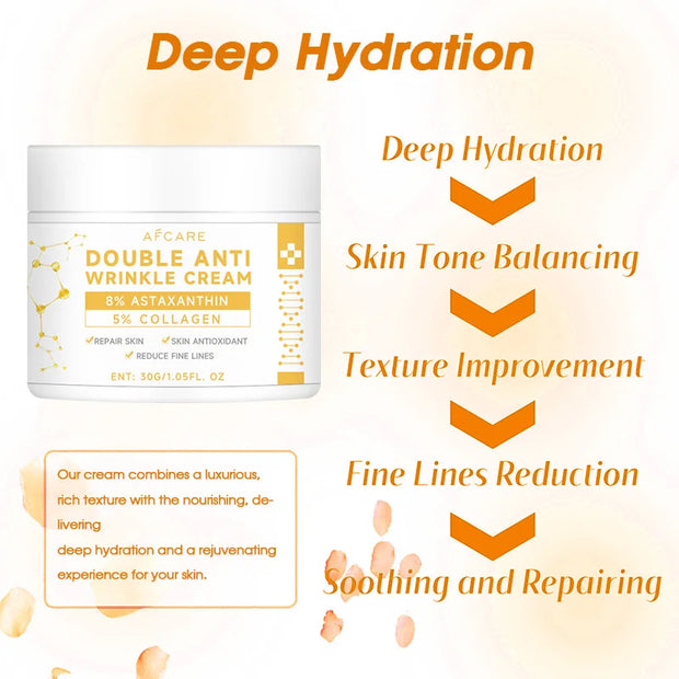 Astaxanthin Face Cream Anti Aging Moisturizing Quick Absorption Moisturizing Antioxidant Facial Cream Reduce Wrinkles Skin Care