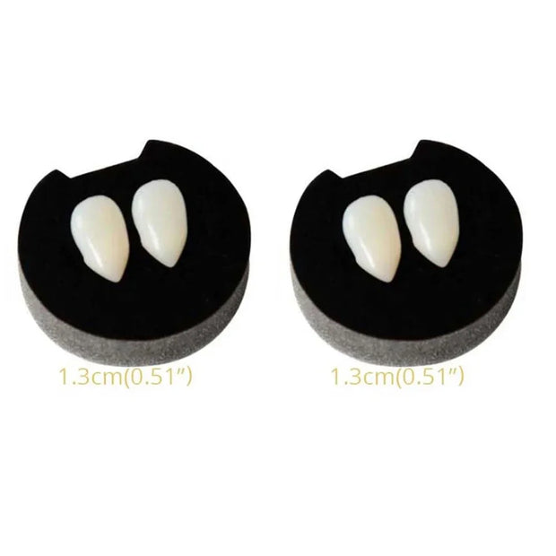 1/2/3/4pcs Halloween Decoration Vampire Teeth Fangs Dentures Props Halloween Cosplay Props False Fangs With Solid Glue Halloween