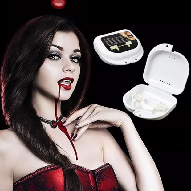 Retractable Vampire Teeth Halloween Dentures Vampire Teeth Horror Halloween Cosplay Party Decoration Reusable Halloween