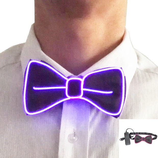 Halloween Christmas Anime Accessory Decorative Headwear Luminous LED Headband Glow Bow Ties Girls Women Cute Gift Headband
