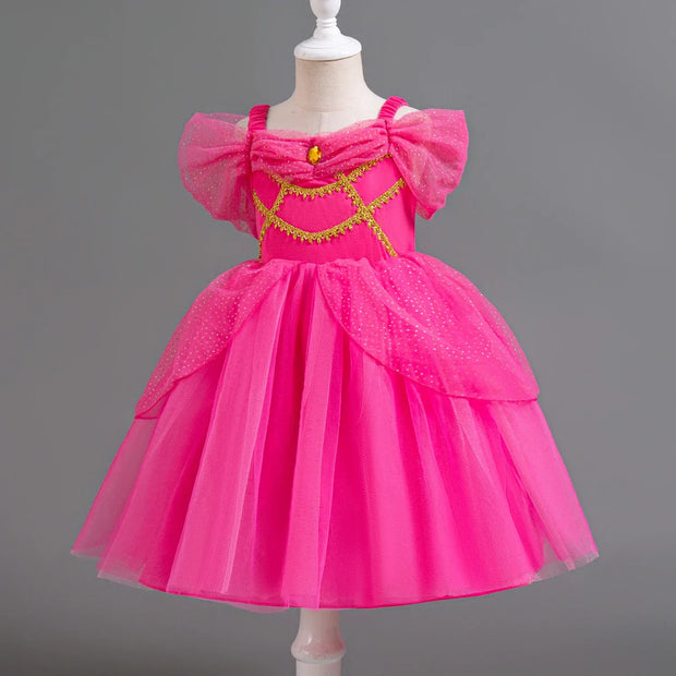 Jasmine Costume for Kids Girl Fancy Birthday Party Gown Princess Dress Carnival Children Clothing 2024 New Halloween Disguise