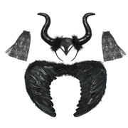 Halloween Kid Girl Cosplay Costume Maleficent Tulle Purple Black Dress Girls Vestidos Party Evil Queen Mesh Princess Dresses