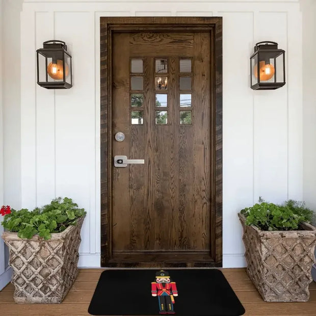Nutcracker Doll Floor Door Kitchen Bath Mats Anti-Slip Indoor Christmas Soldier Toy Doormat Garage Entrance Rug Carpet Footpad