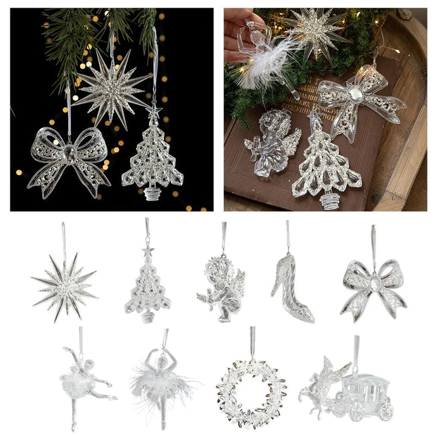 Christmas Decoration Collection Party Supplies Celebration Indoor Hanging Pendant for Cabinet Window Farmhouse Home Holiday