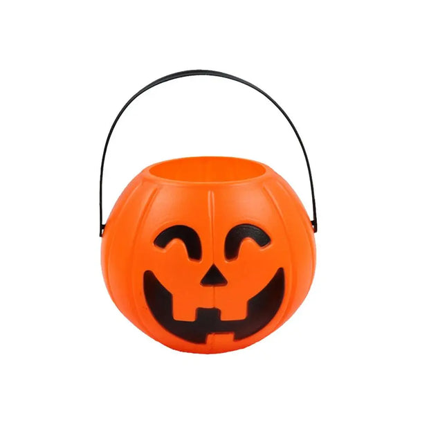 Halloween Pumpkin Bucket  Portable Candy Basket Halloween Ghost Festival Bar Home Decor Sugar Filling Jar Halloween Party Gift