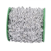 10M 3-8mm Beads Garland Pearl Strands Fish Chain Ribbon for Christmas Tree Wreath Gift Wrapping Decoration