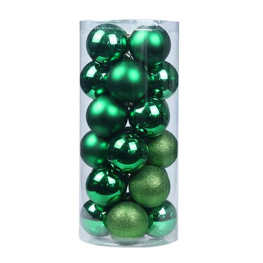 New 3/4/6/8cm Christmas Ball Ornaments Set Painted Plastics Christmas Tree Pendant Decoration Christmas Decoration Accessories