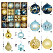 Christmas Tree Decoration 42PCS 6CM Balls Ornaments Set For Xmas Hanging Holiday Home Supplies Christmas Year Party Gifts New