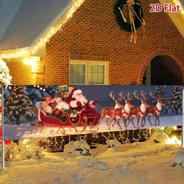 Christmas Outdoor Banner Merry Christmas Decorations For Home 2025 Outdoor Decor Xmas Navidad Noel Natal Happy New Year 2026
