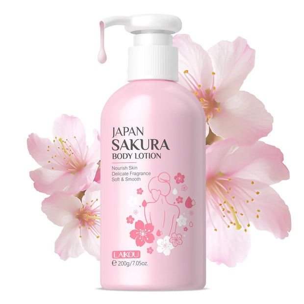 200gLAIKOU Sakura Body Lotion Moisturizing Fragrant Hydrating Moisturizing Improving Dry Moisturizer Skincare
