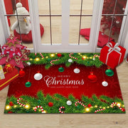 2025Merry Christmas Welcome Doormat Living Room Front Door Entrance Foot Mat Bedroom Bath Rug Christmas Decorations