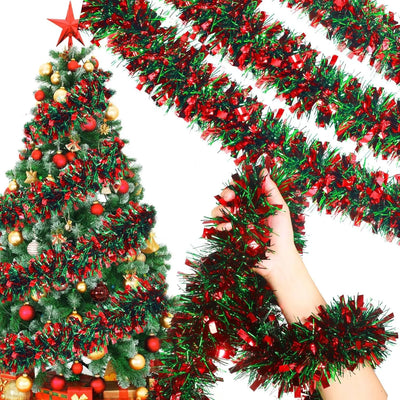 2M Merry Christmas Decorations Strip Ribbon Christmas Tree Ornament Bears Gingerbread People Snowmen New Year Supplies Red Green