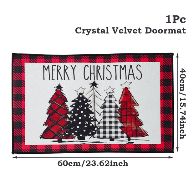 Christmas Door Mat Santa Claus Outdoor Carpet Merry Christmas Decorations For Home 2025 Navidad Xmas Ornament New Year 2026