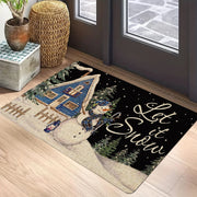 Christmas Santa Claus Welcome Mat Non Slip Floor Rug Washable Bedroom Kitchen Entrance Doormat Polyester Home Decor Carpet