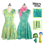 Inside Out Disgust Joy Cosplay Costume Women Dress Uniform Suit Halloween Carnival Party Role Play Full Set for Adult Kids Cos