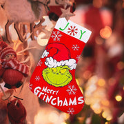 New Christmas Tree Decor Funny Green Grinch Christmas Socks Green Hair Monster Decor Children's Christmas Gifts Socks Candy Bags