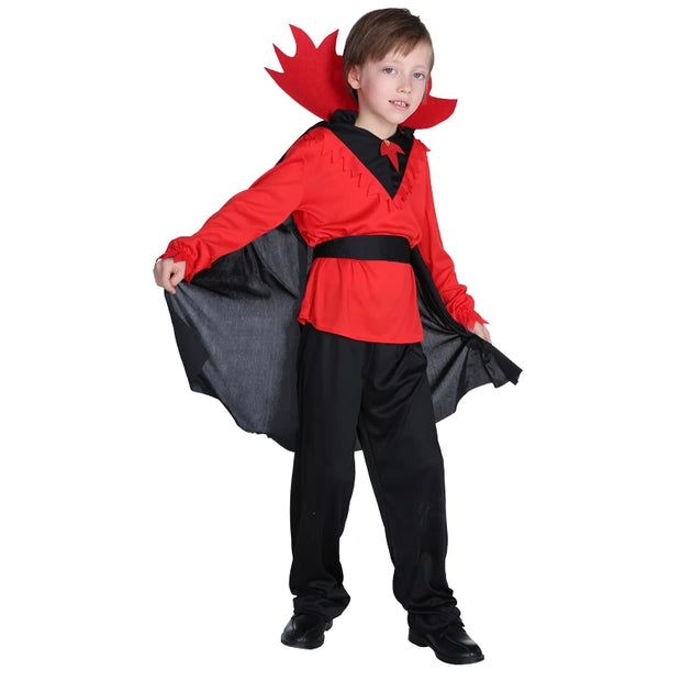 Halloween Boy Vampire Costume ,Boy Devil Role-playing Outfit,Children Carnival Live Performance Dress Up