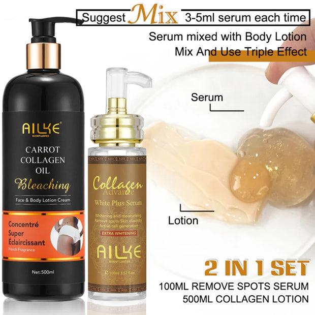 AILKE Collagen Skin Care, Whiten Skin, Remove Dark Spots, Stains, Get Radiant and Flawless Skin With Natural Ingredients