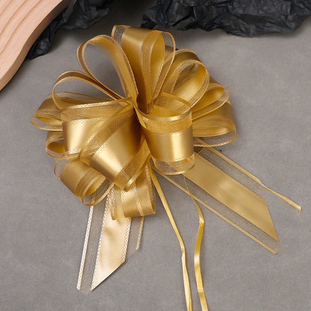 10/1PCS Pull Bow Gift Ribbons Flower Wrappers For Wedding Events Adornment Birthday Christmas Party Car Decor Gifts Box Bows