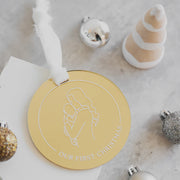 Christmas Tree Ornaments Blanks Clear Round Acrylic Flat Disc DIY Crafts for Christmas Winter New Year Party Hanging Decorations