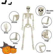 40cm Halloween Human Shape Skeleton,Posable Skeleton,Human Shape Bones,Halloween Herror Decorations,Haunted House Horror Props