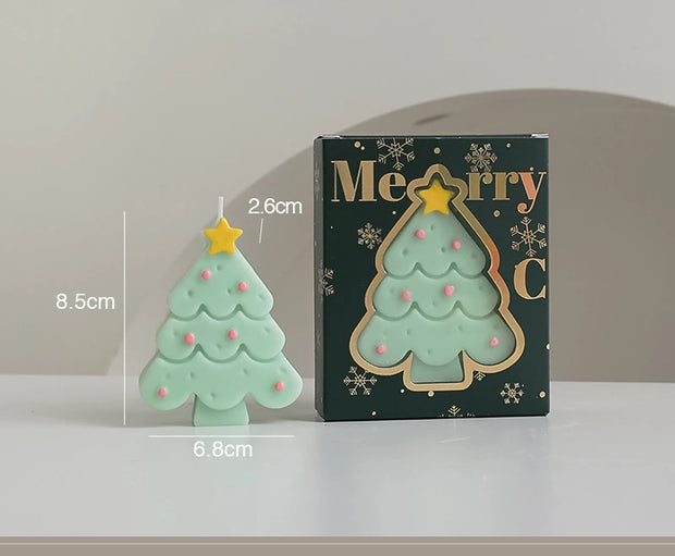 Christmas Tree Aromatherapy Candles Natural Soy Beeswax Blend Long Lasting Holiday Party Home Decor Gift for Christmas Valentine