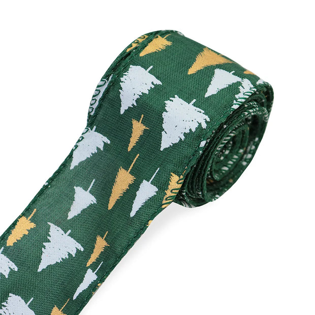 63mm Red Green Christmas Burlap Jute Ribbon Roll Wired Edge Wedding Decoration Gift Packing DIY Sewing Accessories Webbing