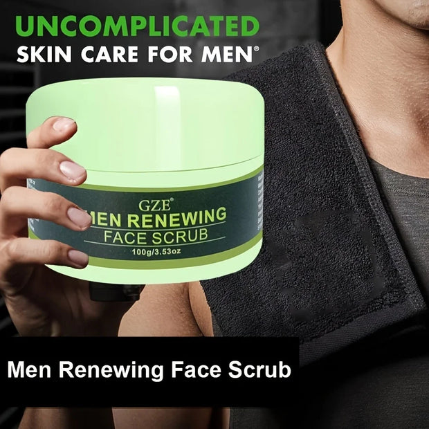 GZE MEN RENEWING FACE SCRUB Exfoliate Men's Face Scrub With Glycerin Extracts, Deep Cleansing And Brightening