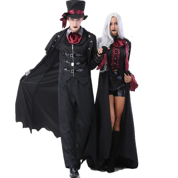 Costumes de Vampire pour adultes robes de fête d'halloween pour Couple Cosplay film fantaisie nouvelle collection