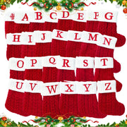 Christmas Socks Knitting Snowflake Letter Stocking Christmas Decoration 2025 For Home Xmas Tree Ornament Gift Navidad Natal 2026