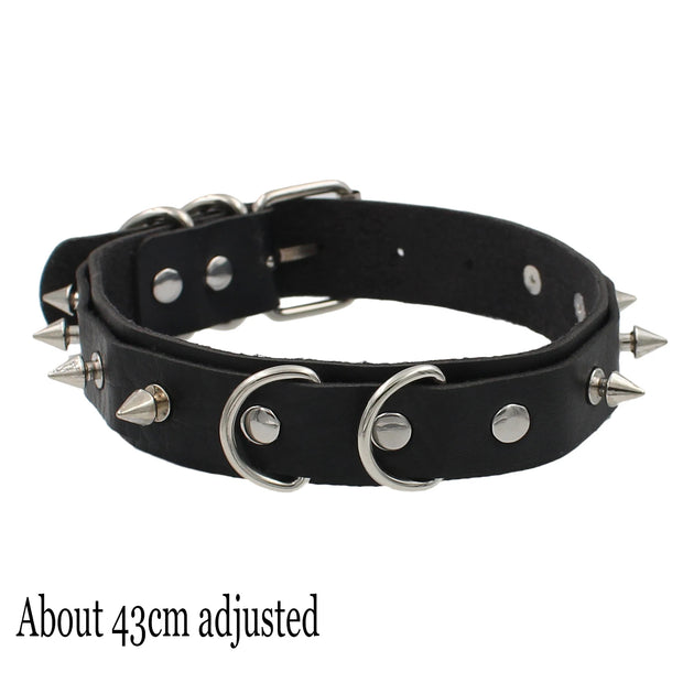 New Sexy Harajuku PU Leather Chain Heart Pendant Necklaces Women Men Punk Neck Gothic Black Pink Choker Necklace Cool Collar