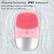 Electric Facial Cleansing Brush Silicone Sonic Face Cleaner Motor Ultrasonic Cleaning Intelligent Facial Cleansing Massage Tool