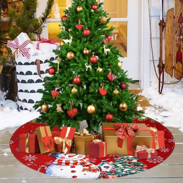 Christmas Tree Skirt Classic Christmas Tree Carpet Base Mat Xmas Trees Skirts Base Cover Home Indoor Party New Year Decorations