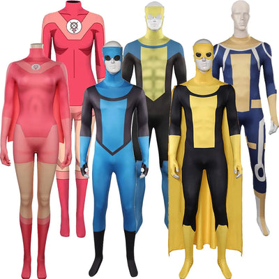 Omni Man Mark ATOM EVE Cosplay Jumpsuit Cloak Cartoon Invincible Costume Suit Outfits Halloween Carnival Party Roleplay Clothing