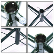 Foldable Christmas Tree Stand Iron Flagpoles Base Mount Brackets with Thumb Screw Christmas Tree Fixing Tools Accessories