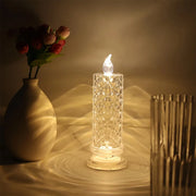 Led Candle Light Rose Pattern Projection Simulation Flameless Candle Lamp For Home Birthday Wedding Party Decoration Christmas