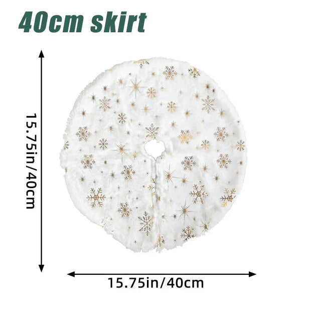 Mini Christmas Tree Skirt Xmas Tree Skirt Miniature Christmas Skirt Decor for Xmas New Year Holiday Party Home Ornaments