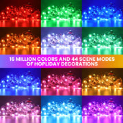RGB Eaves Lights Smart Bluetooth APP Permanent Outdoor Music Sync Light Waterproof Christmas LED Strings 15M 30M 60M 90M 150M