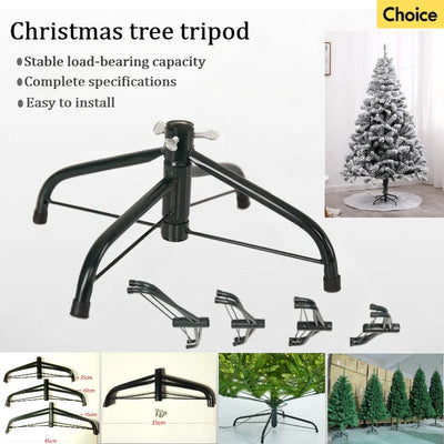 Christmas Tree Base Four-legged Iron Frame Diameter 30/35/40/45/50cm Rust-proof Metal Tree Base Bracket and Screw Accessories