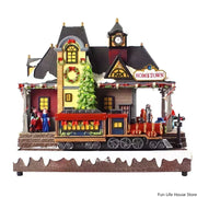Christmas Desktop Decorations, Luminous Music House Scene, Atmosphere Crafts, Ornaments, Children's Gifts, Party Gifts, New