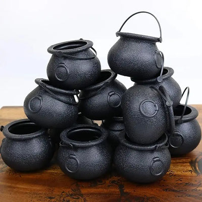 Witch Cauldron Buckets Set, Halloween Candy Bowls for Parties & Events, Perfect for Halloween, Easter, St. Patrick's Day