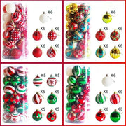 30pc Christmas Ball Decorative Pendant Drum 6cm Plastic Electroplated Painted Christmas Ball Christmas Tree Decoration Pendants